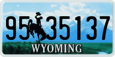 WY license plate 9535137