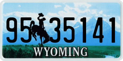 WY license plate 9535141