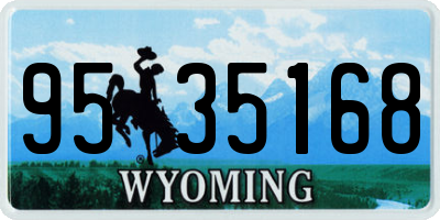 WY license plate 9535168