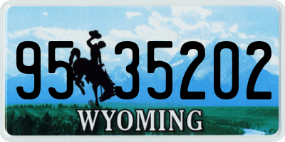WY license plate 9535202