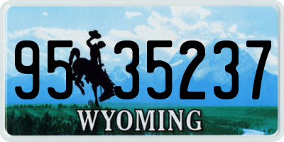 WY license plate 9535237