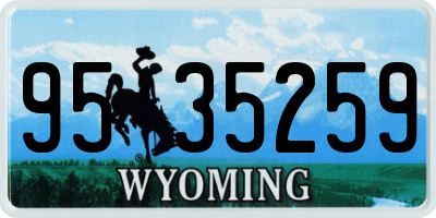 WY license plate 9535259