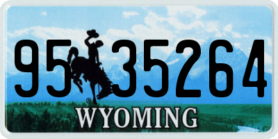 WY license plate 9535264