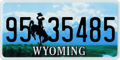 WY license plate 9535485