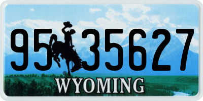 WY license plate 9535627