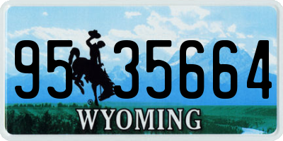 WY license plate 9535664