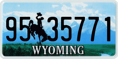 WY license plate 9535771