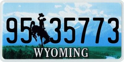 WY license plate 9535773