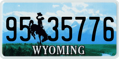 WY license plate 9535776