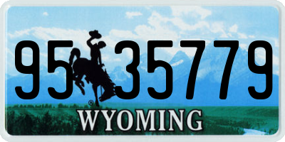 WY license plate 9535779