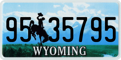 WY license plate 9535795