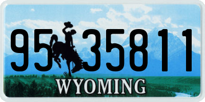 WY license plate 9535811