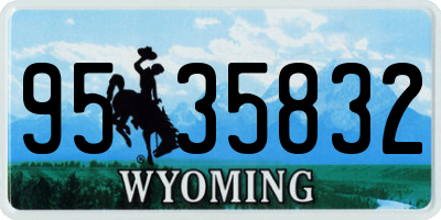 WY license plate 9535832