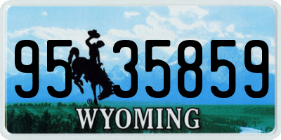 WY license plate 9535859