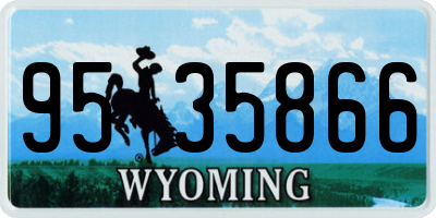 WY license plate 9535866