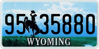 WY license plate 9535880