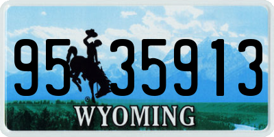 WY license plate 9535913