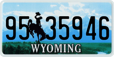 WY license plate 9535946