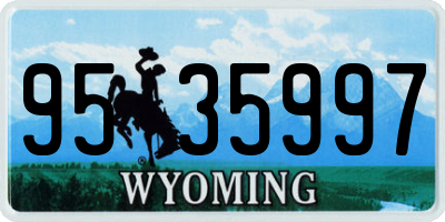 WY license plate 9535997