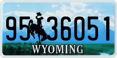 WY license plate 9536051