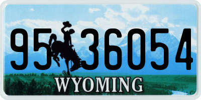 WY license plate 9536054