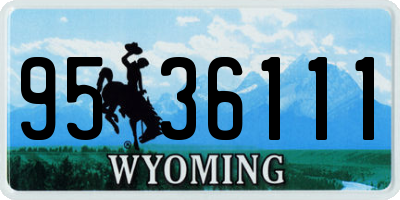 WY license plate 9536111