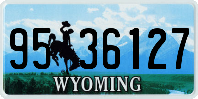 WY license plate 9536127