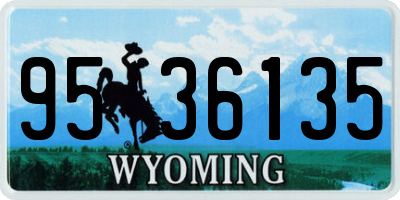 WY license plate 9536135