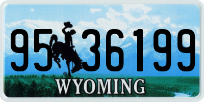 WY license plate 9536199