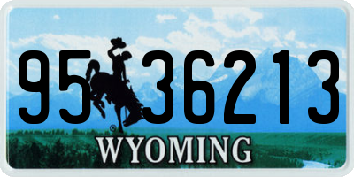 WY license plate 9536213