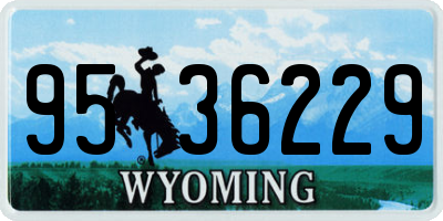 WY license plate 9536229