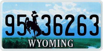 WY license plate 9536263