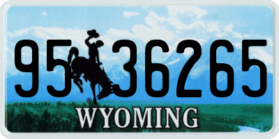 WY license plate 9536265