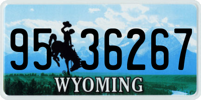 WY license plate 9536267