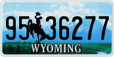 WY license plate 9536277