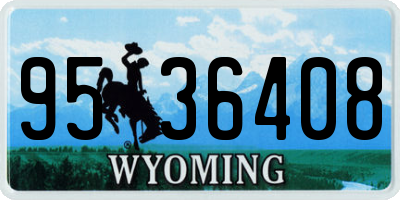 WY license plate 9536408