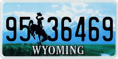 WY license plate 9536469
