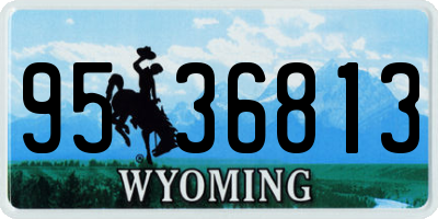 WY license plate 9536813
