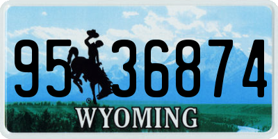 WY license plate 9536874