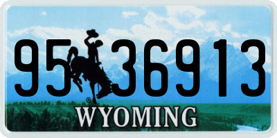 WY license plate 9536913