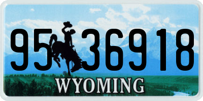 WY license plate 9536918
