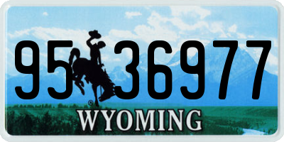 WY license plate 9536977