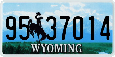 WY license plate 9537014