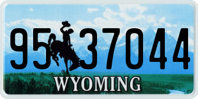 WY license plate 9537044