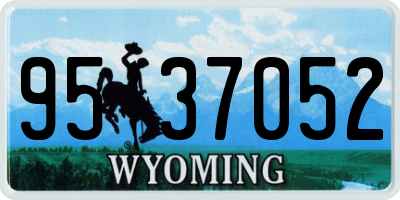 WY license plate 9537052