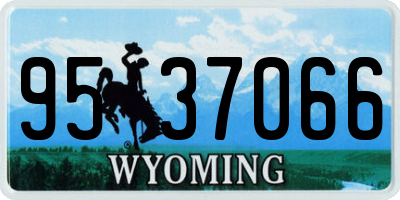 WY license plate 9537066