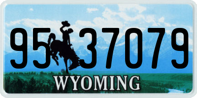 WY license plate 9537079