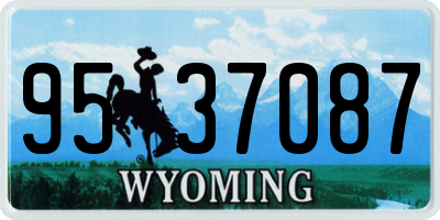 WY license plate 9537087