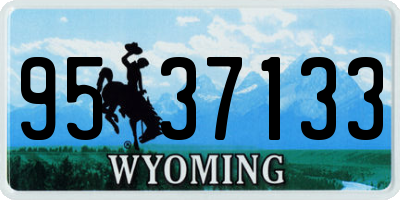 WY license plate 9537133