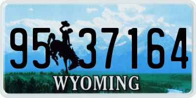WY license plate 9537164